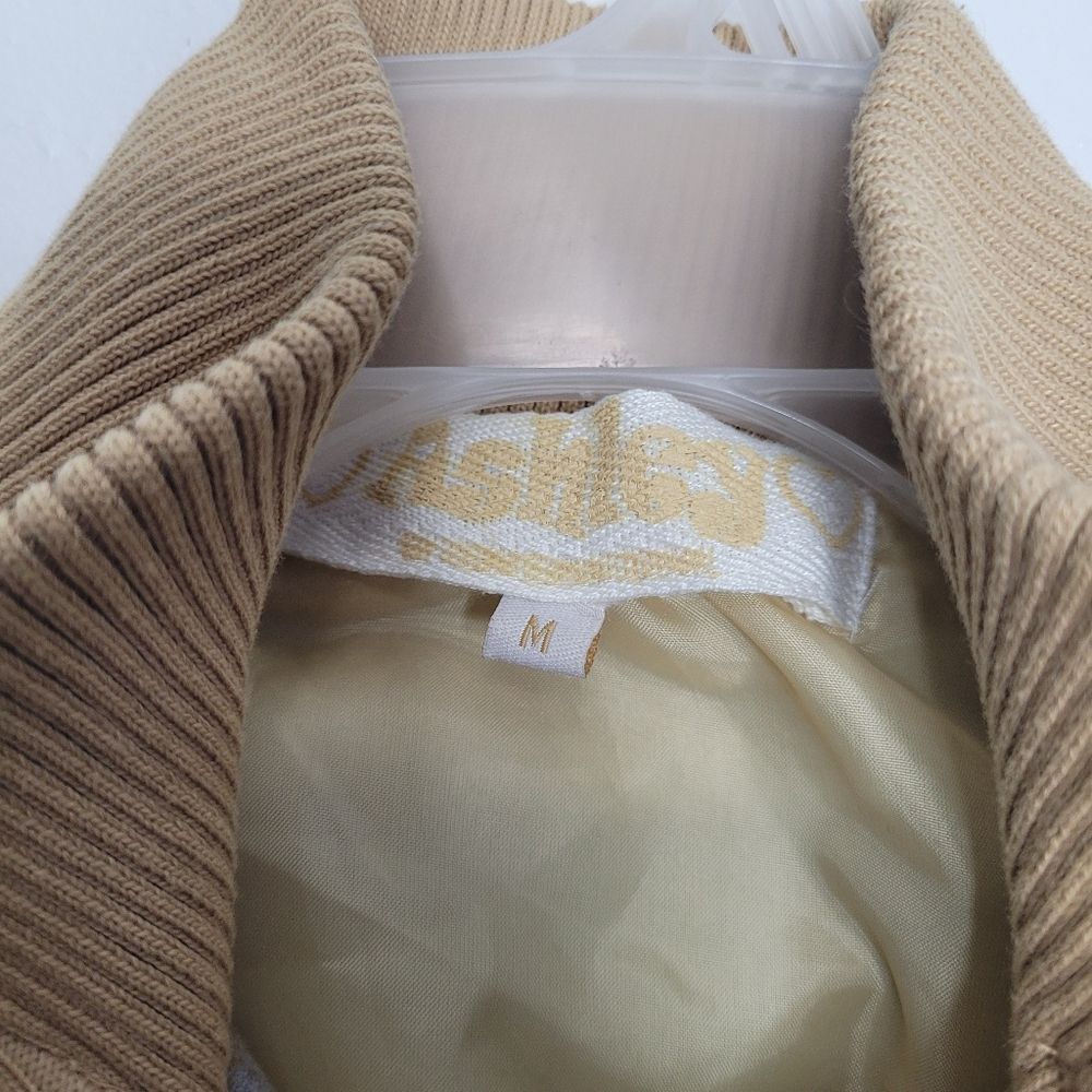 Y2k tan plaid zip front preppy pockets emo form fitting vest size medium - Picture 3 of 8